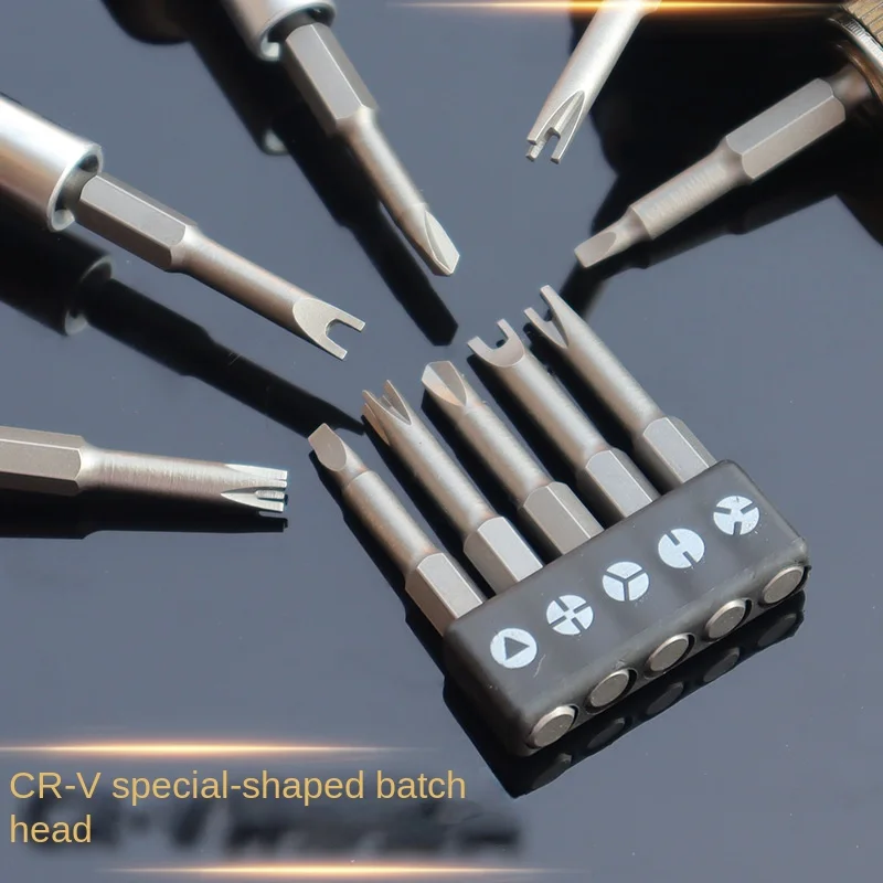 4-13pcs Special-Shaped Screwdriver Set 50mm U-Shaped Y-Type Triangle Inner Cross Three Points Screwdriver Bit Tool Accessories