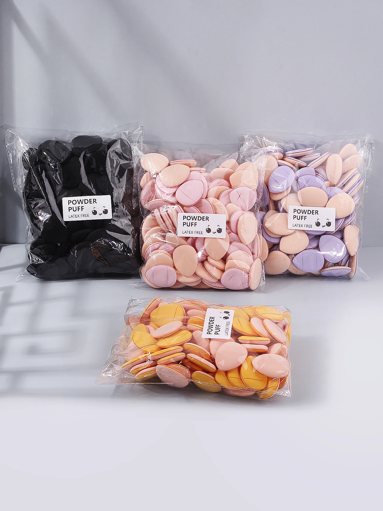 100pcs Multifunctional Thumb Powder Puff Non-latex Makeup Sponge Liquid Foundation Concealer Powder Puff Finger Powder Puff