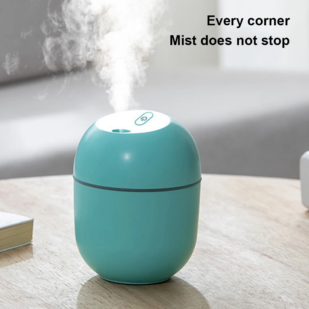 Mini umidificador portátil com luz ambiente LED, difusor de óleo de aromaterapia, energia USB, carro e casa, saída 5V, 220ml