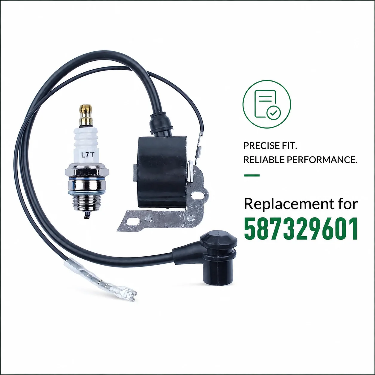 Ignition Coil Spark Plug Tune Up Replacement Kit For Husqvarna 51 55 61 261 262 266 268 272 272XP Chainsaw OEM No. 587329601