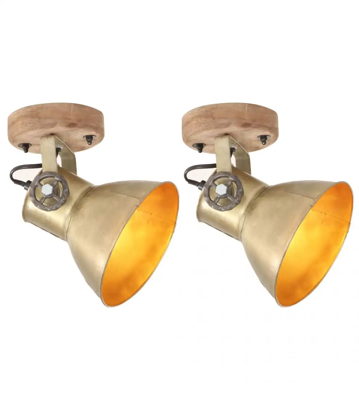 Lamps Wall/ceiling lamps industrial 2 Pads brass 20x25 cm E27