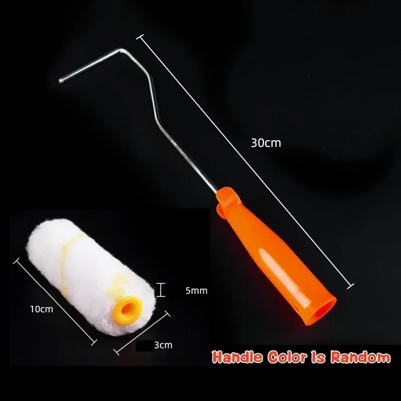 11 Buah Kit Rol Cat, Inti Rol Jempol Inti Rol Cat Lateks Sudut Kecil Braket Rol Mini Alat Cat Campuran Poliester