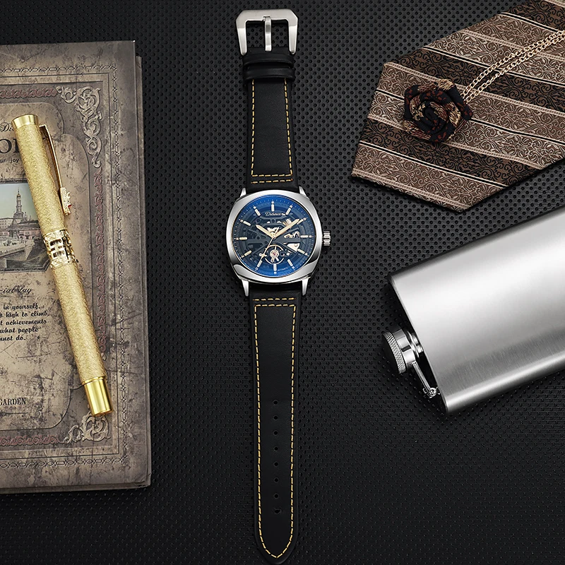 

Durenwei Men's Automatic Mechanical Watch, 2025 New Style, Trendy and Cool Skeleton Design, Men's Automatic Wristwatch