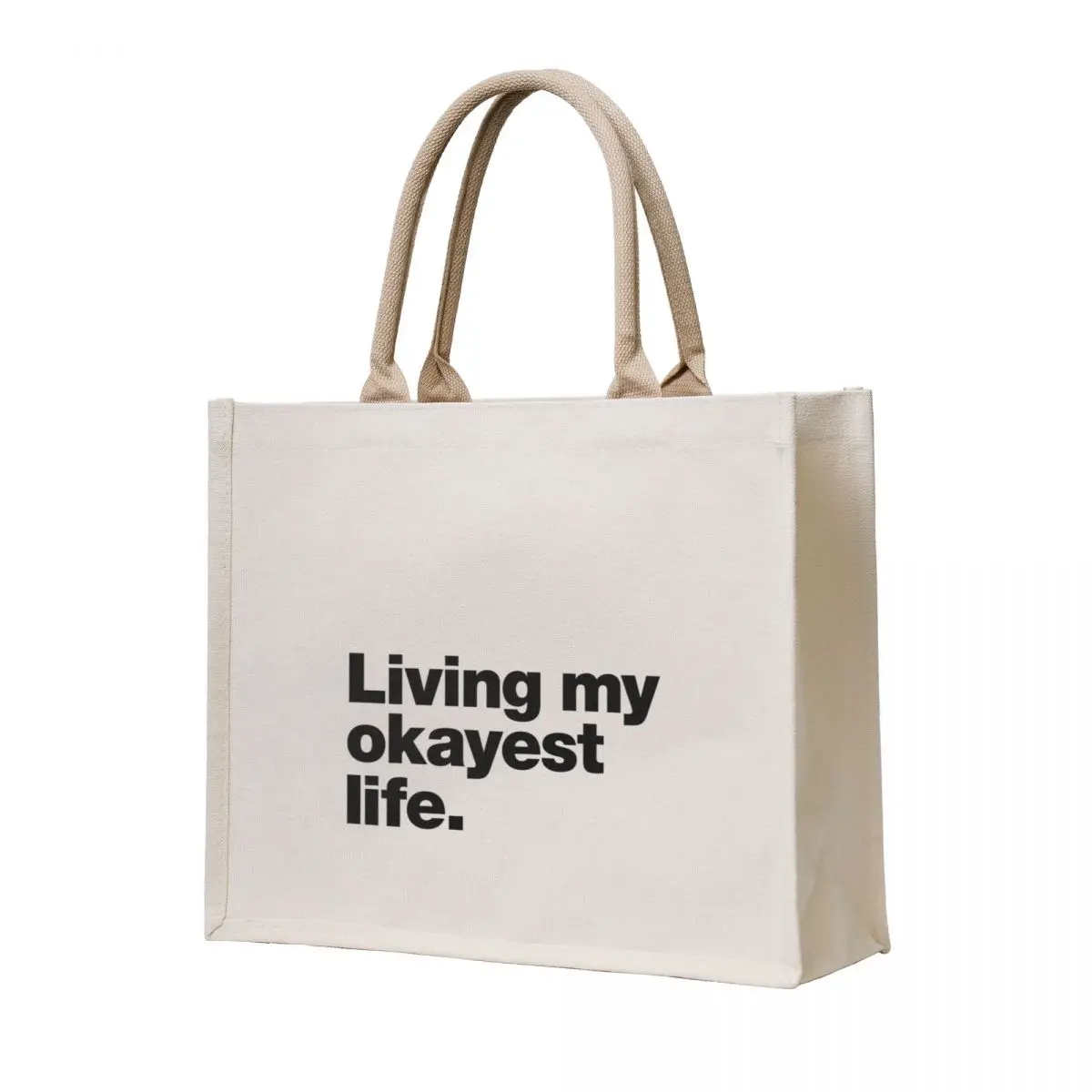 

Living my okayest life. Tote Bag bag for beach Big bag women shopper women canvas tote