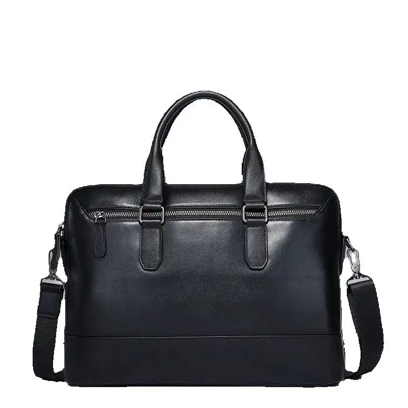 

Genuine High-end Handbag For Men, Large Capacity Business Laptop Bag, Waterproof Commuter Handheld Men's Briefcase, Soft Leather