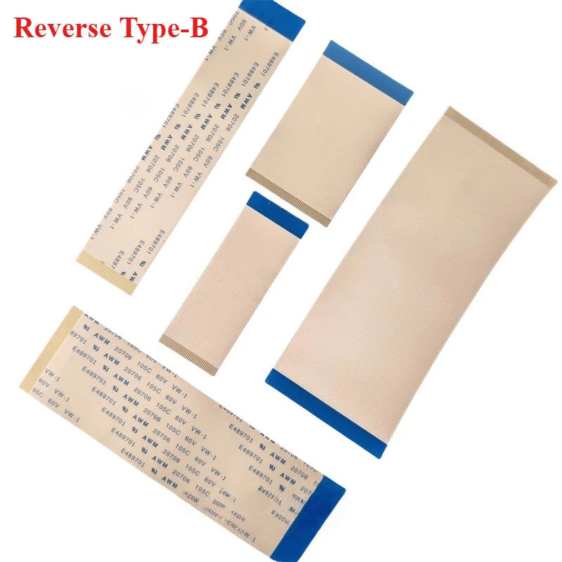 5Pcs Gold-Plated FFC FPC Flat Flexible Cable Same or Reverse AWM 20706/20861 105C 60V VW-1 0.5MM Pitch   4P/6P8P9P10P......60P