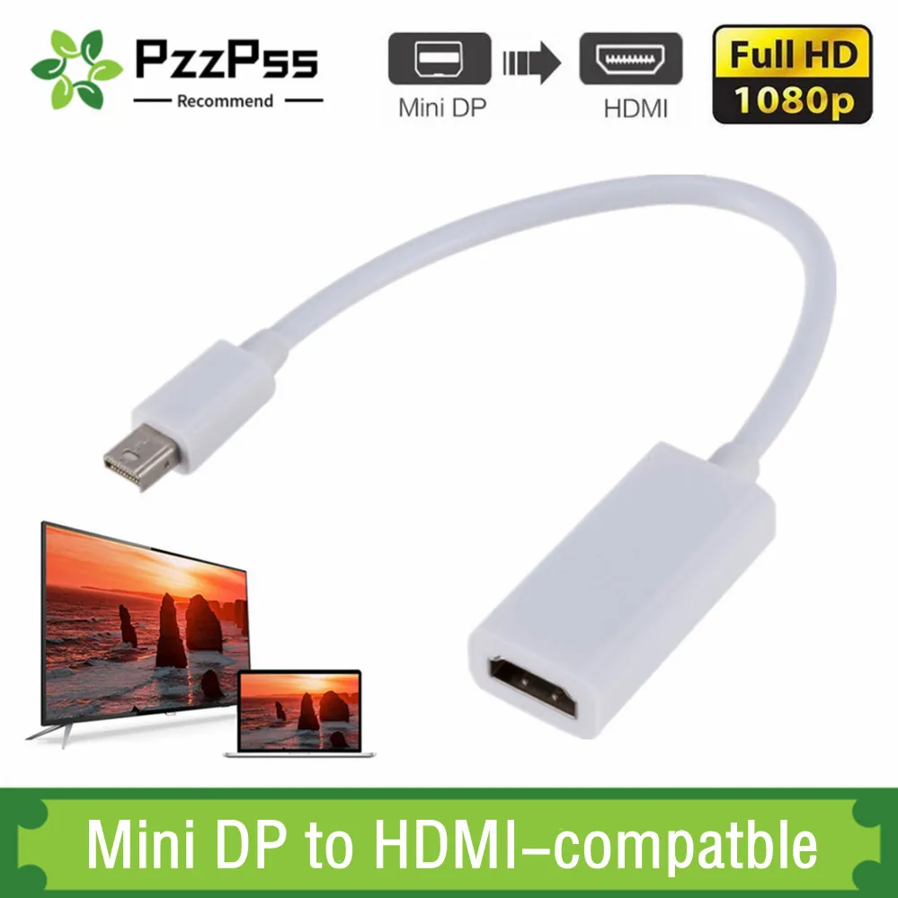 Mini Thunderbolt to HDMI-compatible Adapter 1080p Mini Display Port DP to HDMI-compatble Converter For Apple Mac Macbook Pro Air