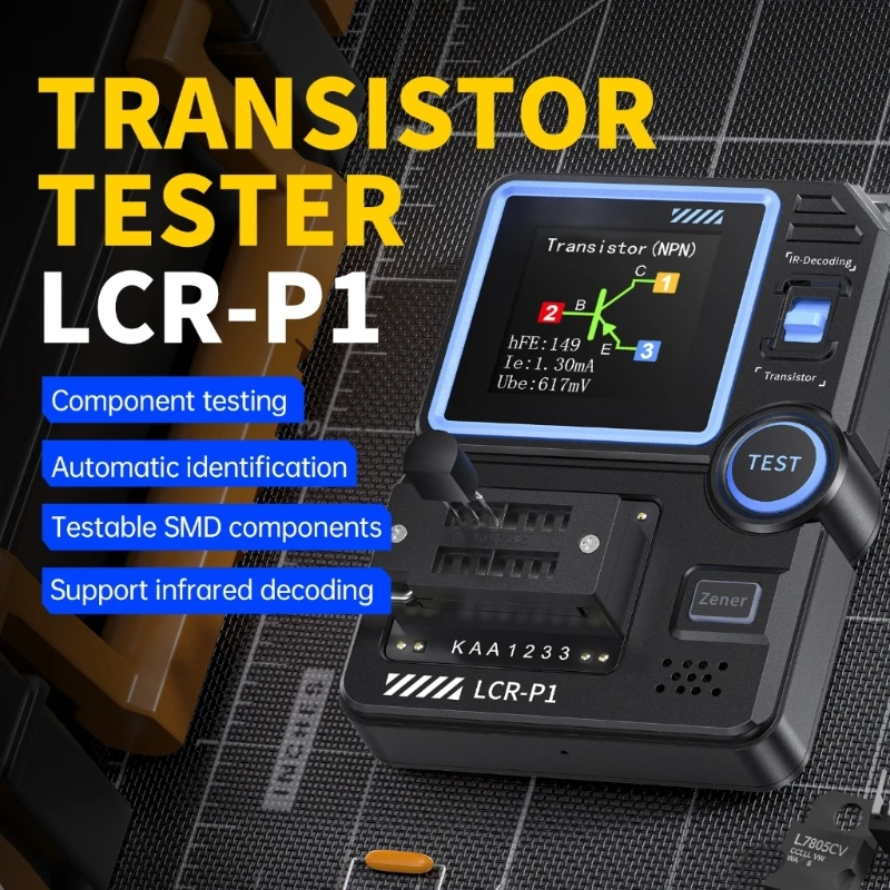 Professional LCRP1 Transistor Tester with Intelligent AntiBurn Auto Component