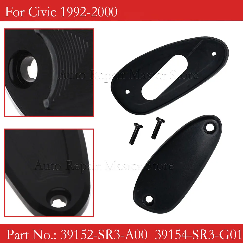 39154-SR3-G01 90105-SB6-003 39152SR3A00 For Honda Civic 1992-2000 Antenna Hole Block Off Delete Plate Cap Cover