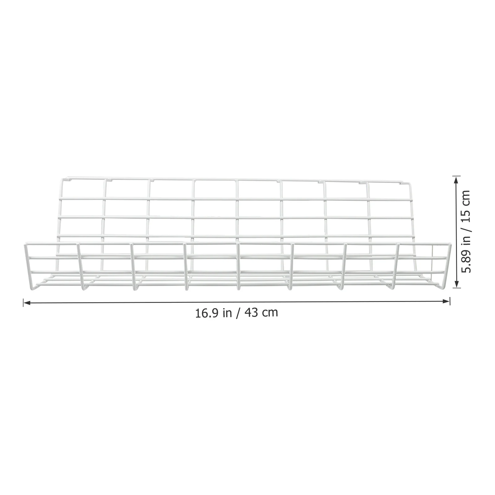 1Pcs Under Desk Cable Organizer Rack Sturdy Iron Cable Storage Shelf for Office Wire Management Cord Holder Cord Organizer