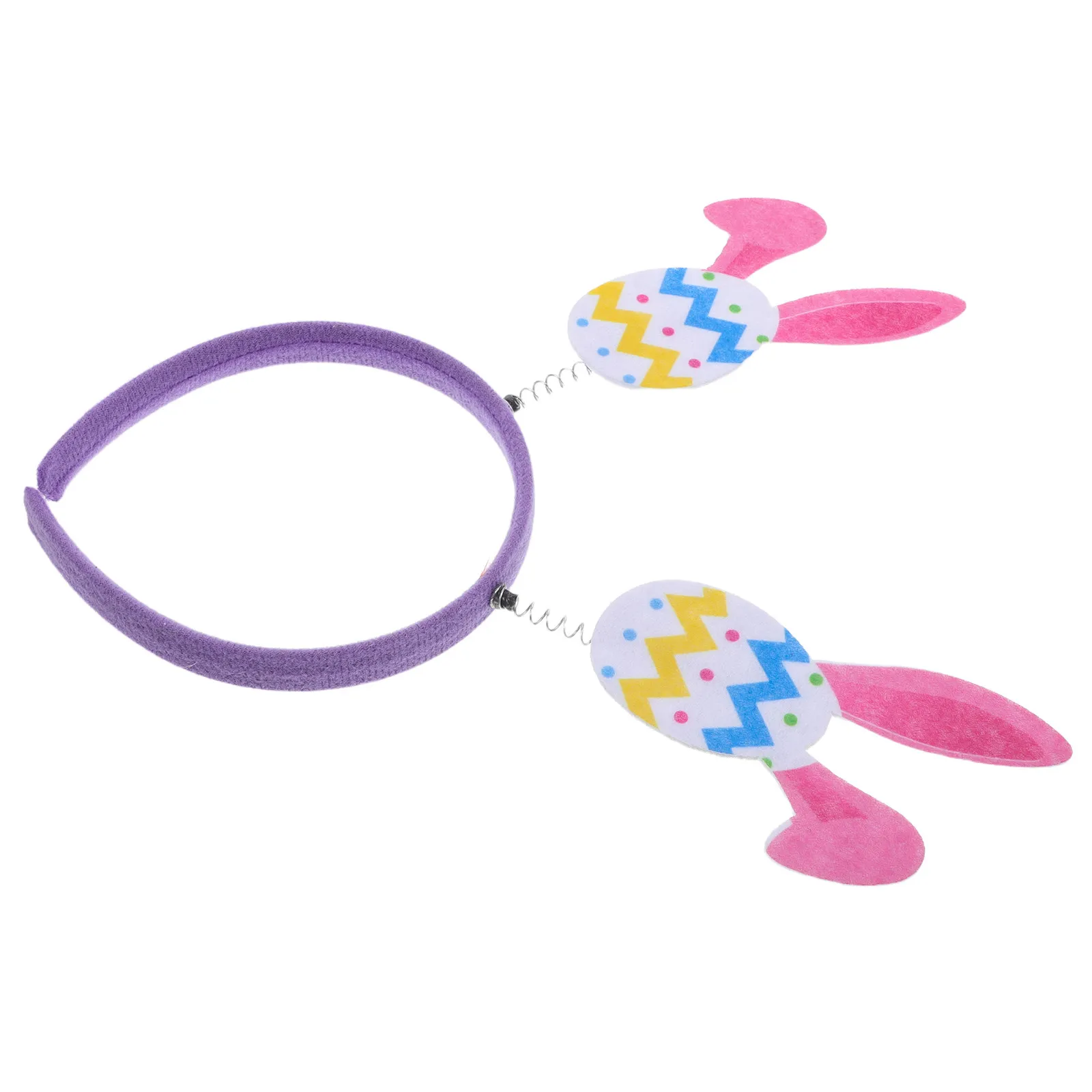 

Cute Easter Headband with Bunny Ears and Colorful Eggs Comfortable Hairband for Festive Events Photo Booth Props Rabbit Costume