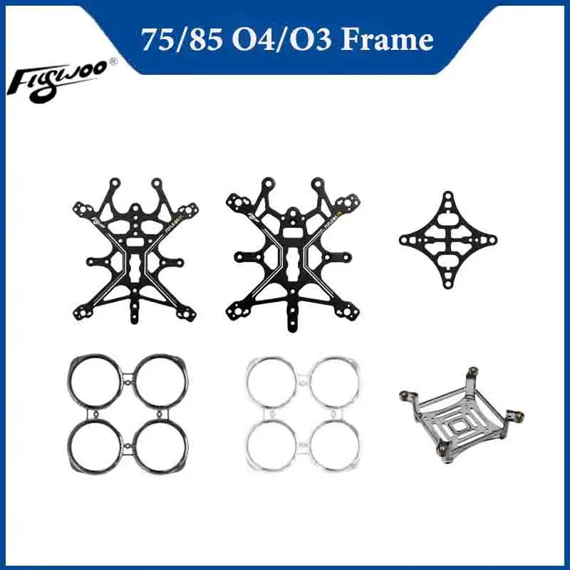 

FLYWOO FlyLens 75/85 O4/O3 Комплект аксессуаров для рамы VTX Кронштейн Нижняя пластина из углеродного волокна для FPV Фристайл Дрон RC Запчасти
