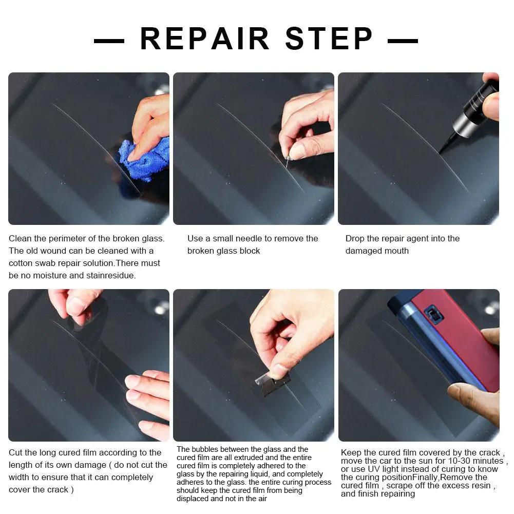 Car Windshield Windscreen Glass Repair Resin Kit Auto Vehicle Casement Fix Tool Car Windshield Cracked Repair Glue Tools