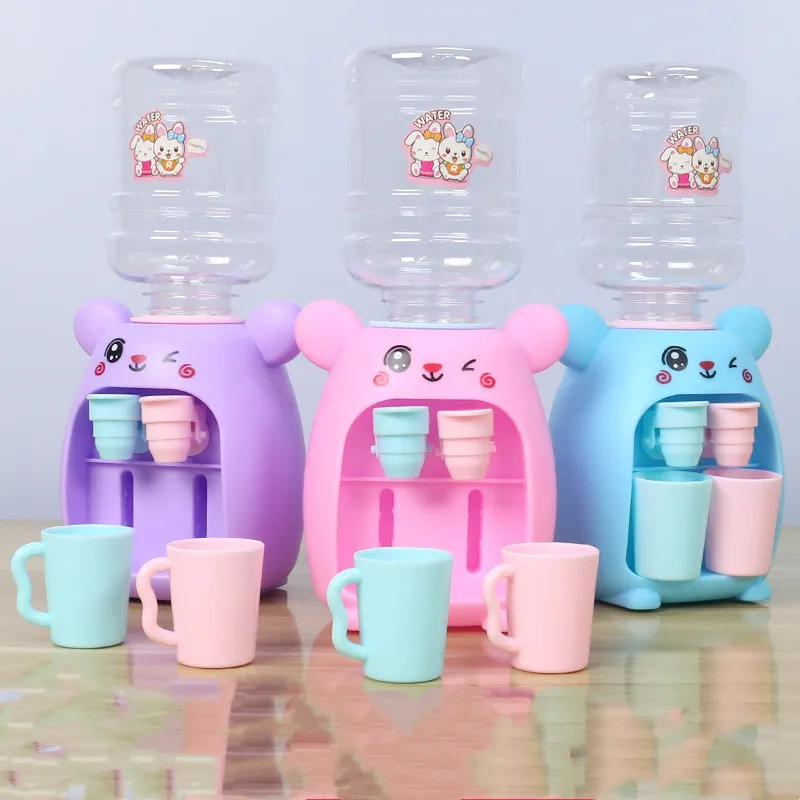 Mini Water Dispenser Baby Toy Drinking Water Hand Press Water Bottle Pump Cooler Lifelike Cute Children Cosplsy Props Home