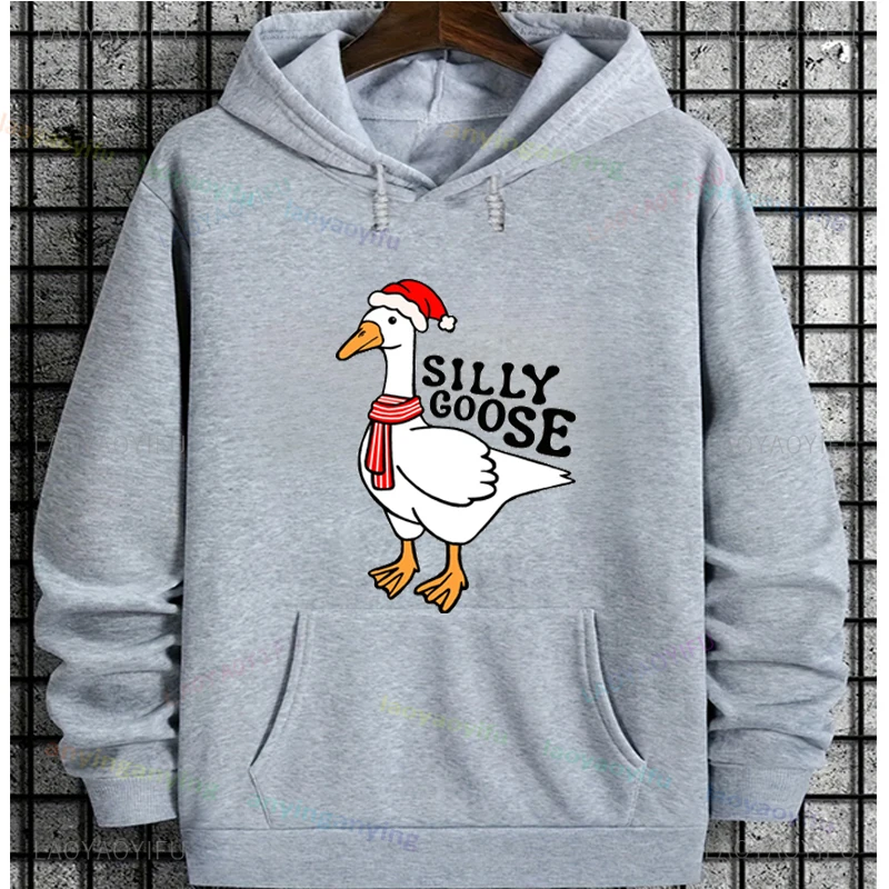 Silly Goose on The Loose Hoodie Long Sleeve T Shirt Men Women Harajuku Fashion Funny Graphic Pattern Hoodie High Quality Chothes