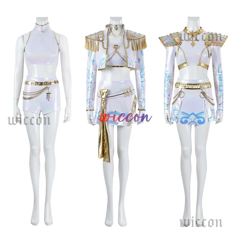 زي ميرا زوي رومي التأثيري Kpop شيطان الصيادين أكثر صحيحًا إلى الصيد الأصلي ما يبدو مثل المرحلة فستان قصير مثير #2