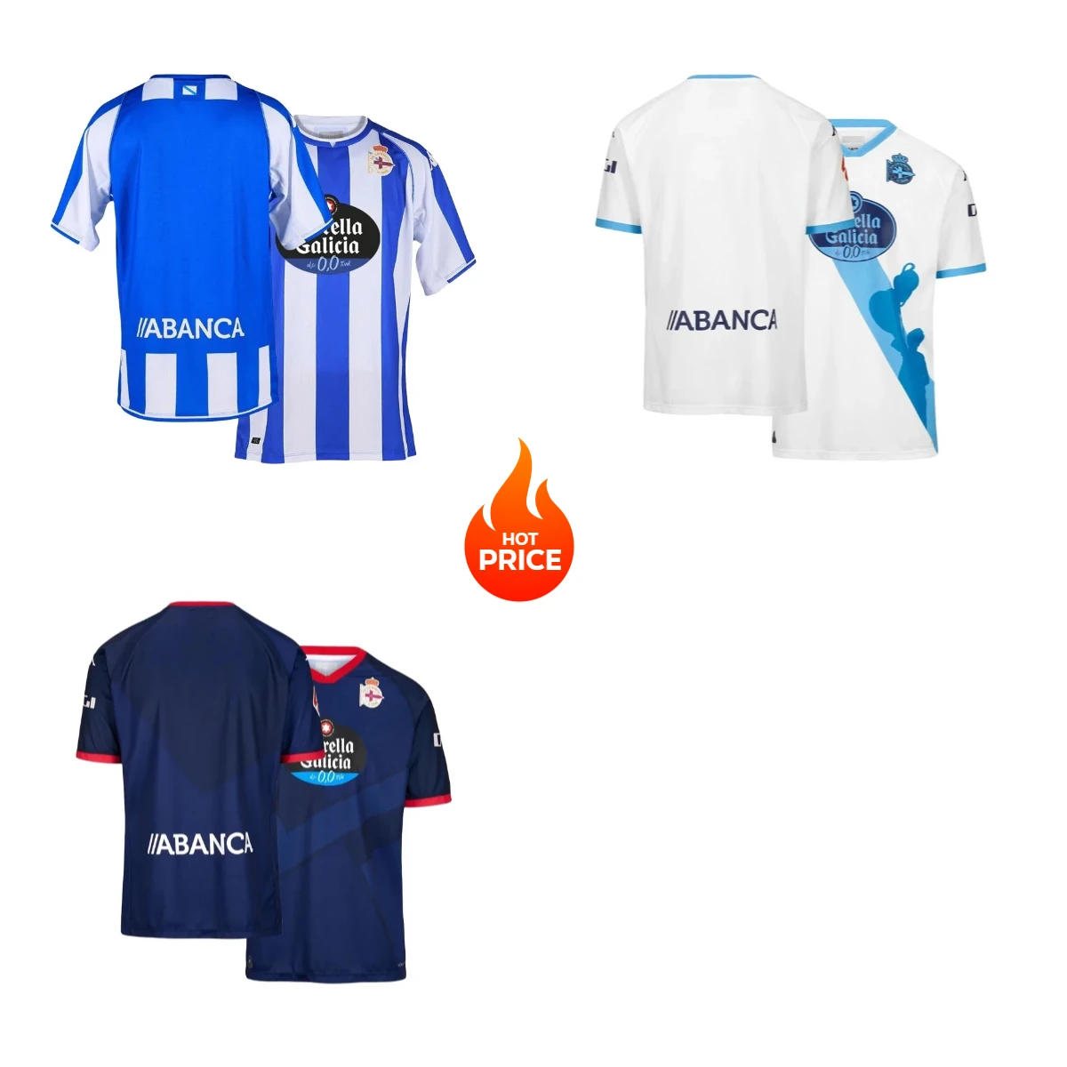 

Summer Training T-shirts Men's and Women's Deportivo La Coruna Sportswear Breathable Quick-drying Jerseys Spanish Stretch Tops