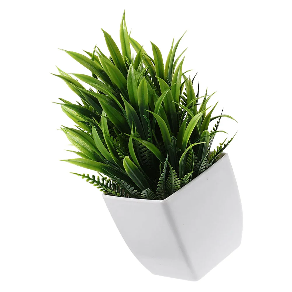 

Artificial Potted Plant Small Plants Fake Bonsai Faux Ornaments Decor for Shelves Pp Office Bathroom Home Indoor