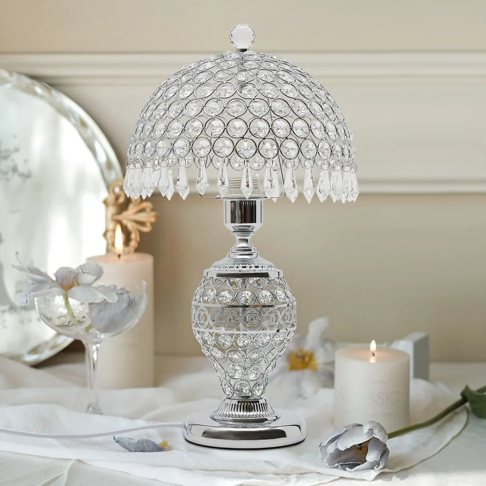 

Crystal Table Lamp Bedside Nightstand Desk Reading Lamp Bedroom Living Room Lamp