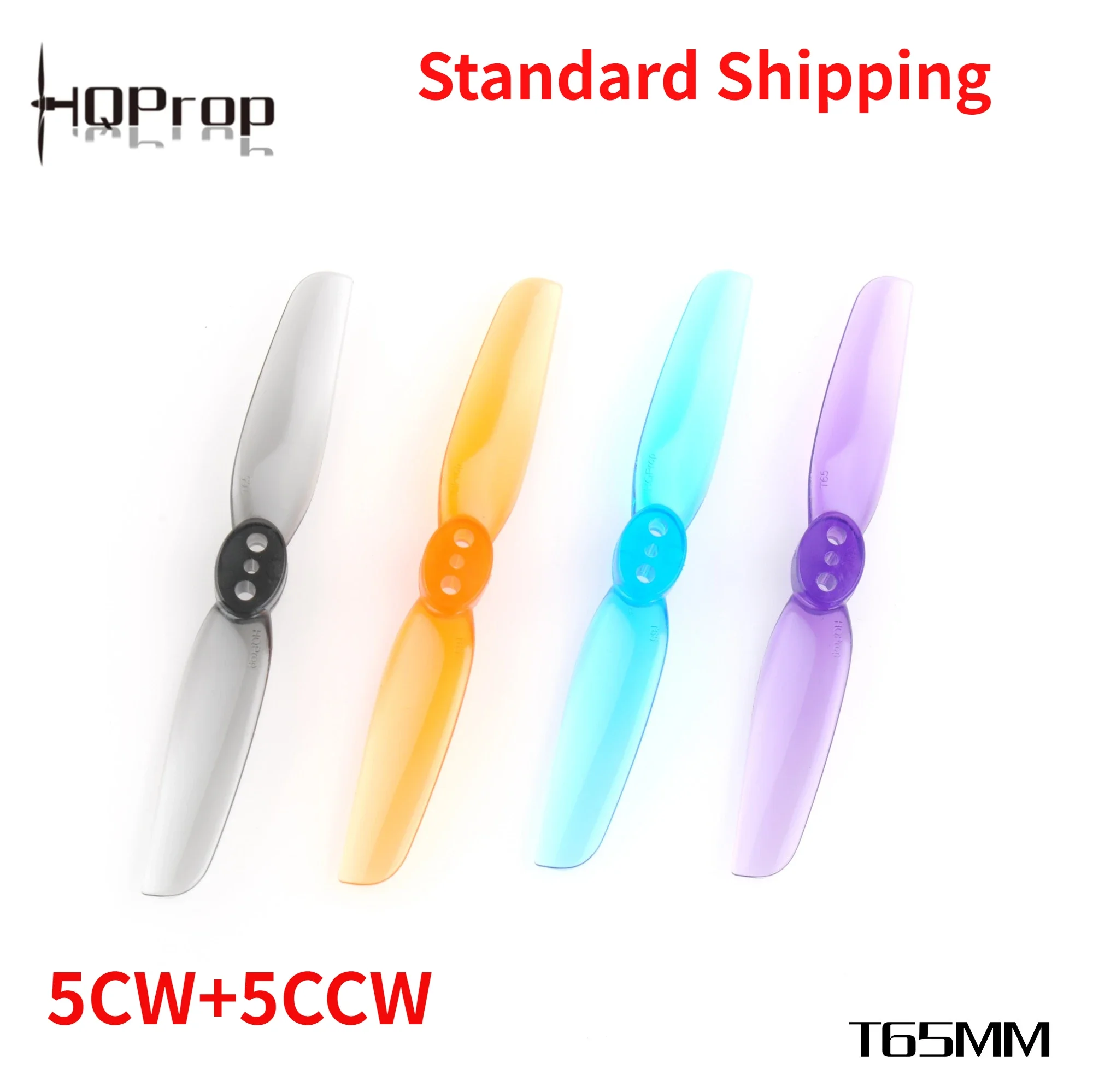 5Pairs(5CW+5CCW) HQPROP T65MM 65mm 2-Blade T-Mount PC Propeller 1.5mm for FPV Freestyle 2.5inch Toothpick Drone DIY Parts