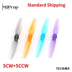 5Pairs(5CW+5CCW) HQPROP T65MM 65mm 2-Blade T-Mount PC Propeller 1.5mm for FPV Freestyle 2.5inch Toothpick Drone DIY Parts