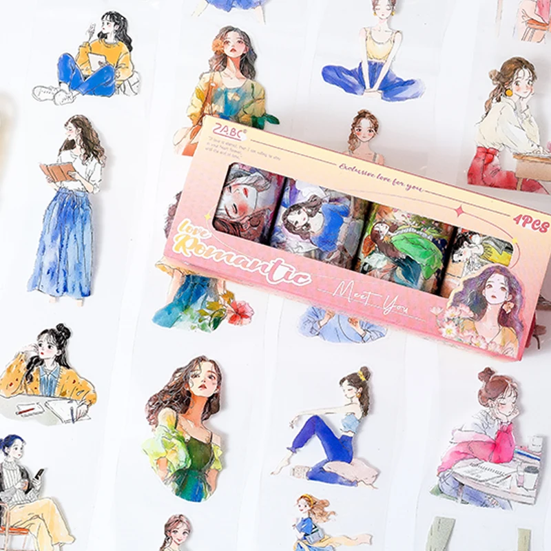 Mr.Paper Tender Years Series Boxed Tape stationery supplies tape sticker Children's Gifts  washi tape set masking tape