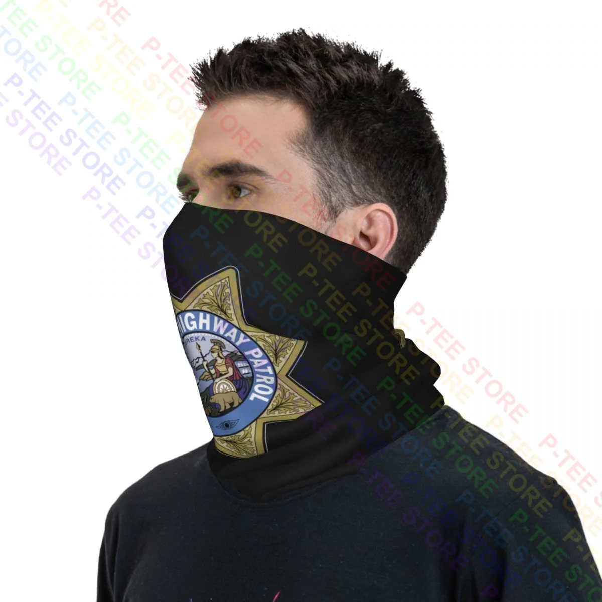 California Highway Patrol Chp Chips Police Department Neck Gaiter Bandana Scarf Face Mask Dustproof