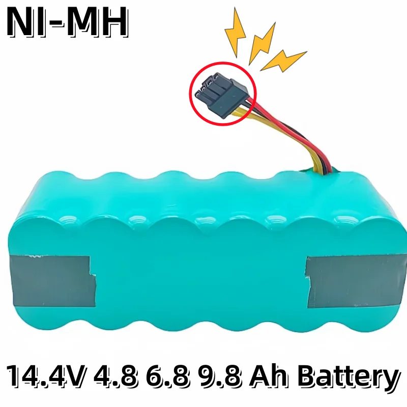 14.4V 4800mAh Ni-Mh Battery Compatible with AMIBOT, ARIETE BRICIOLA, DIBEA,MIDEA, PROFIMASTER, LP43SC2000P X500 Vacuum Cleaner