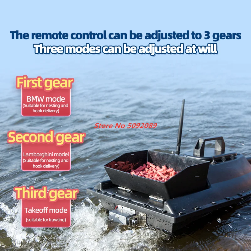 55CM 12V High Power 99 Points GPS Fishing Bait Boat 600M 2.5KG Fixed Speed Cruise Remote Contol Unhook Bait Boat Nesting Boat