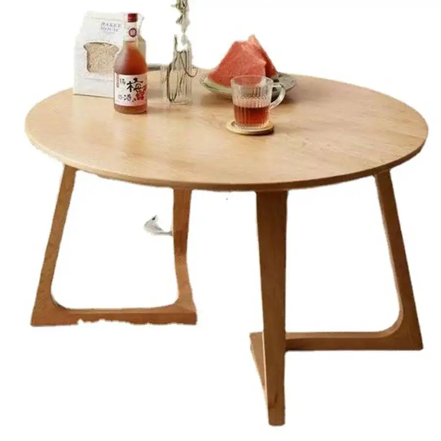 

Coffee Side Table Living Room Center Salon Wood Coffee Nordic Console Table Small Round Mesa Auxiliar Garden Furniture