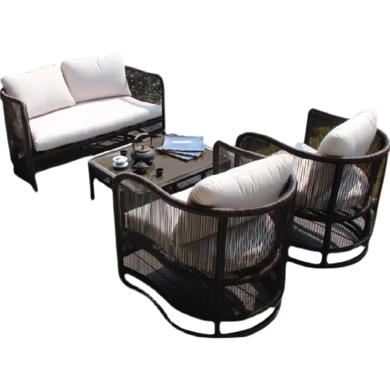 

Outdoor rattan sofa courtyard sofa combination