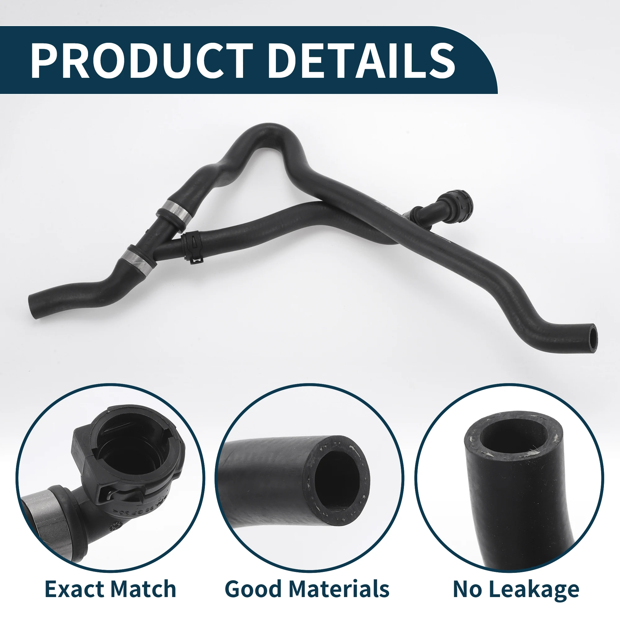 

UXCELL Radiator Hose Heater Hose No.11537581870 for BMW 523i 528i and 530i Petrol Models from 2009-2015 Rubber Coolant Pipe