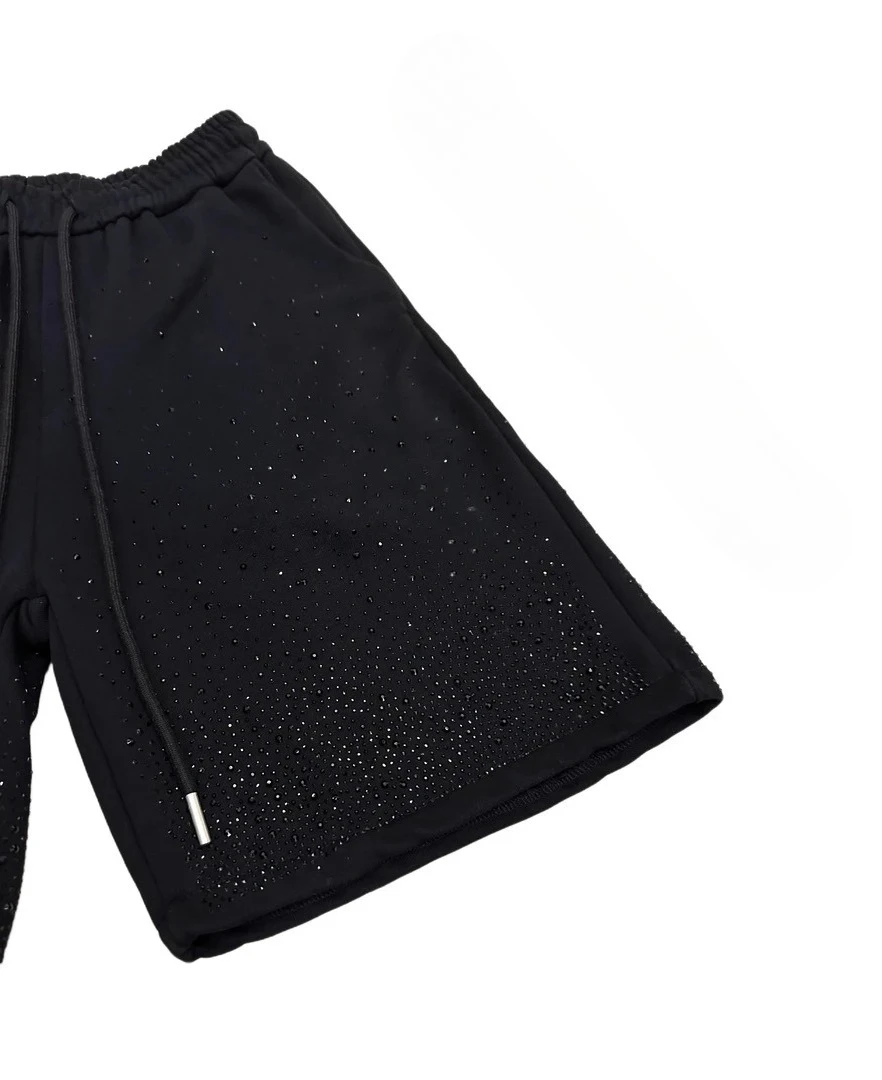 Original Starry Sky Heavy-duty Rhinestone Gradient Shorts Elastic Waist Casual Loose Fashion Trend Unisex Sports Shorts
