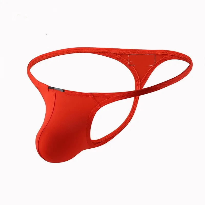 Men Thongs and G Strings Underwear Low Rise Solid Briefs Penis Hipster Jockstrap Lingerie Tanga Hombre Sexy Breathable Thong