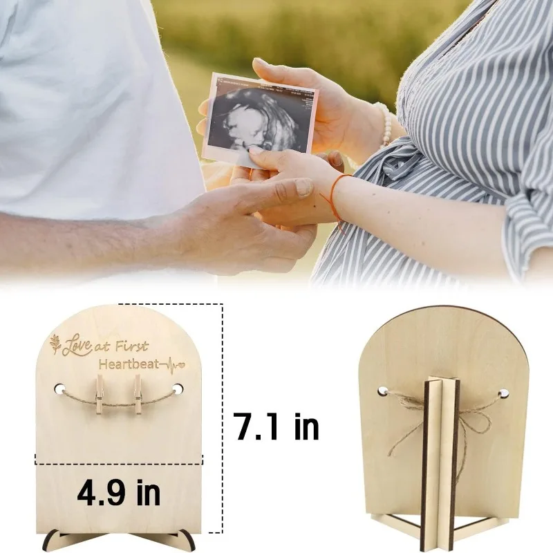 الطفل إطار صور بالموجات فوق الصوتية Sonogram إطار الصورة هدية الحمل إعلان الطفل تذكار للأزواج الأمهات الجديدة الأب #6