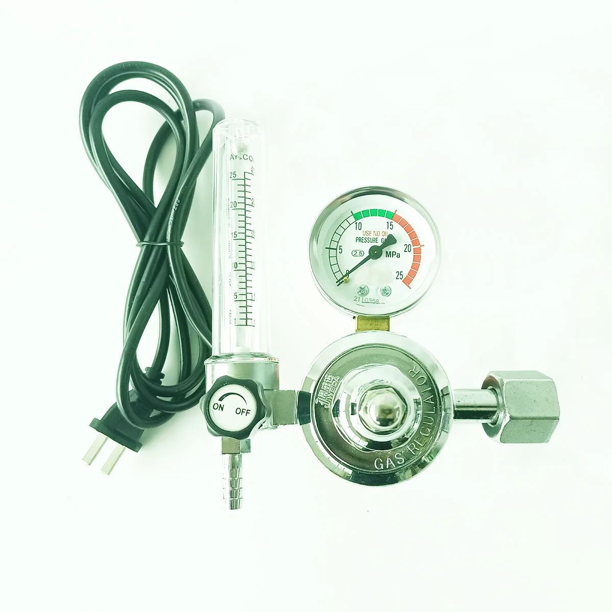 

220V CO2 Gas Regulator flowmeter M12x1 Outlet Thread for MIG Welding Machine