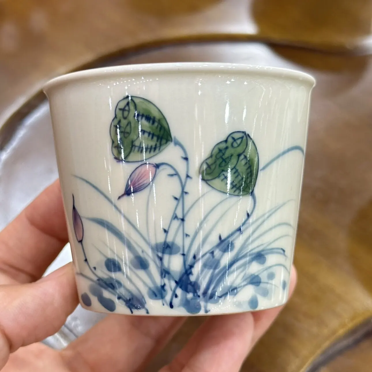 Hand Painted Landscape Tea Cup Cup Creative Cute Hand-Held Cup Simple Home Porcelain Set Tea Cup