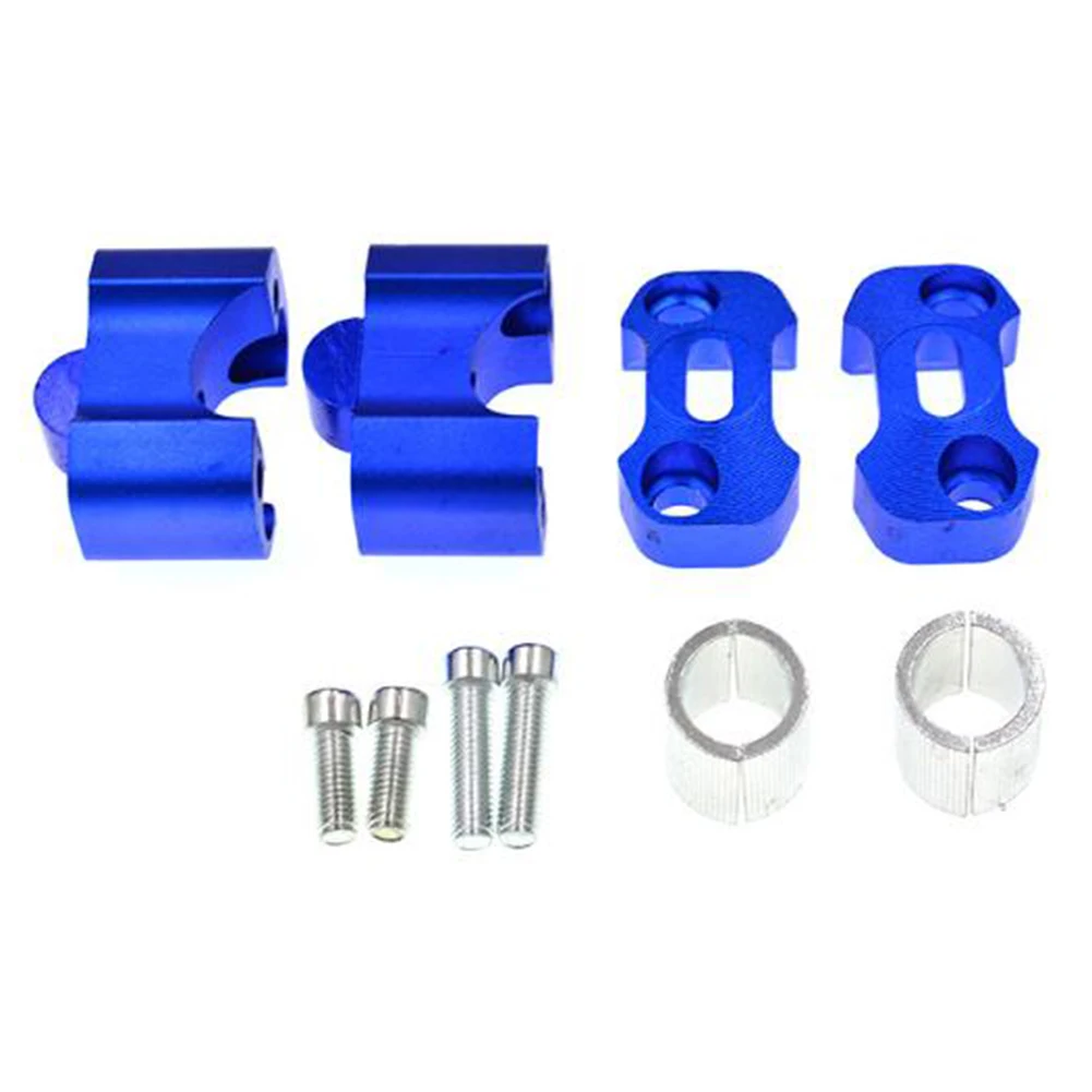 Motorcycle handlebar clamp riser adapter made from aluminum alloy for 22mm 28mm handlebars designed to improve riding posture