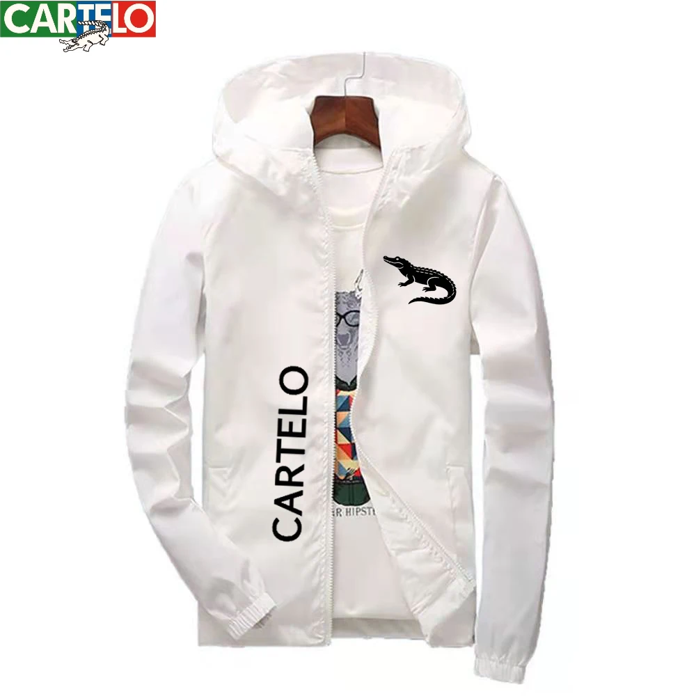 

CARTELO Men's Windbreaker Jacket Hooded Lightweight Casual Coat Outdoor Waterproof Jackets For Men Women
