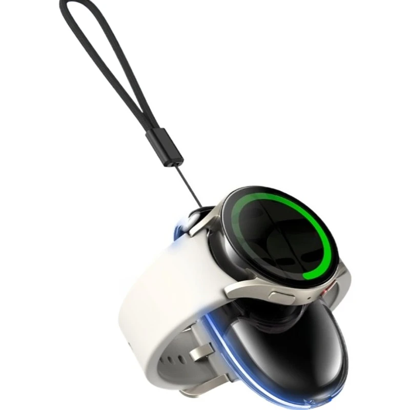 1000mAh Portable Wireless Charger Power Bank For Galaxy Watch Classic/5 Pro/4/3 7/Ultra/6/6 Active 2 Magnetic Keychain Charging