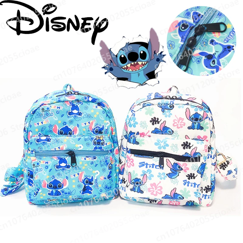 Sac à dos Stitch bleu pour enfants, cartable mignon, étanche, petit sac de loisirs, sacs de rangement de voyage pour garçons et filles, cadeaux,