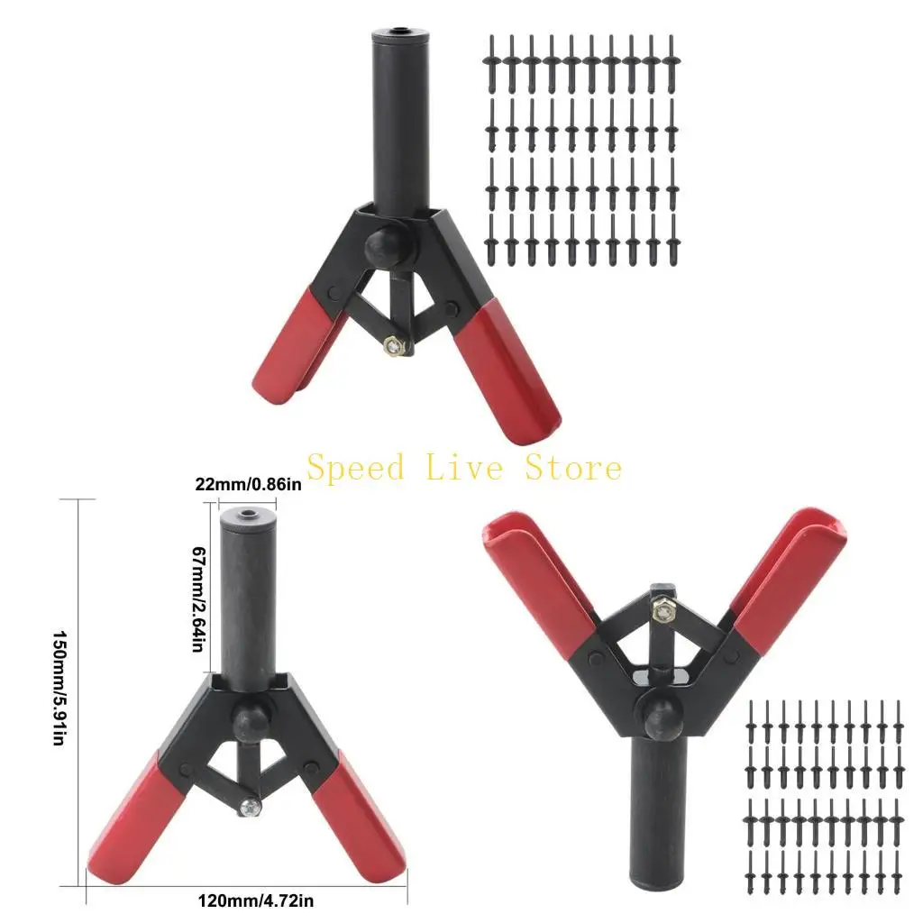 

547C Quick Install Rivet Tool Set 41ocs Hand Riveter set Versatile Hand Riveting Tool set Upgrades for Home & Auto Repair