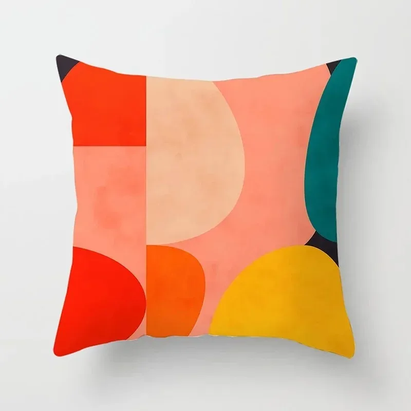 Colorful Creative Double-sided Printed pillow cover Short plush Suitable living rooms bedrooms sofas throw cushion cover