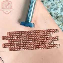 Leather Work Stamping Tool Double Braid Basket Pattern X173 Stamp Leather Carving Craft Zhongjiang 304 Stainless streel Stamps