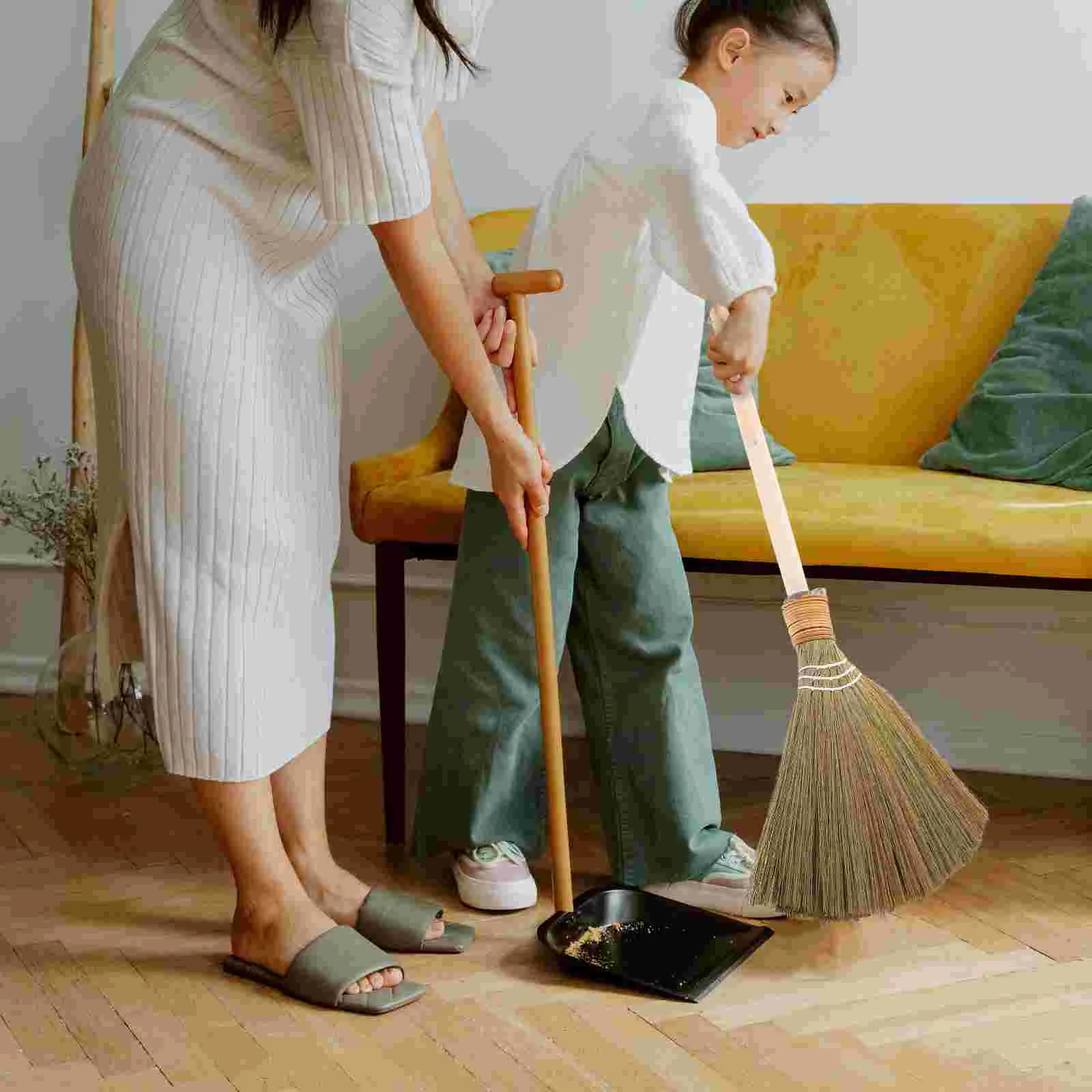 Straw Bamboo Broom Kids Whisk Brooms Natural Wedding for Jumping Ceremony