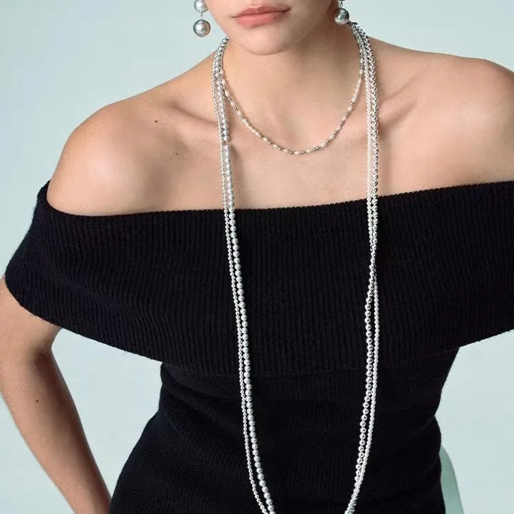 

Jenny&Dave Pearl long sweater necklace for women Jewelry Necklace Necklaces For Women