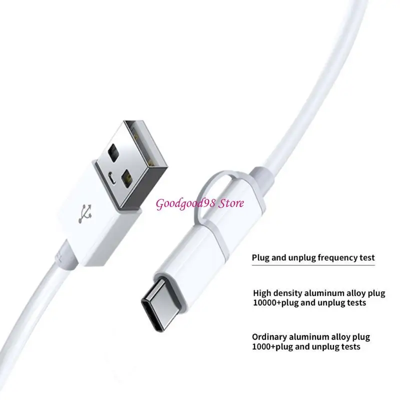 2 في 1 كابل شحن سريع لمزامنة البيانات USB مايكرو USB من النوع C إلى كابل USB للهاتف #4