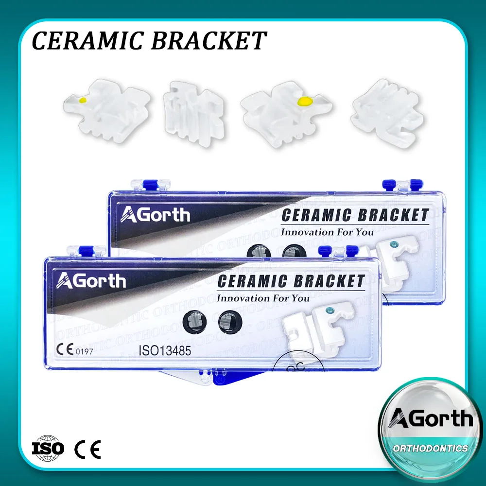 20 piezas/Kit de soportes dentales de cerámica, Base de malla Mnonblock MBT/Roth 022 345 ganchos, soportes de Ortodoncia, producto de dentista