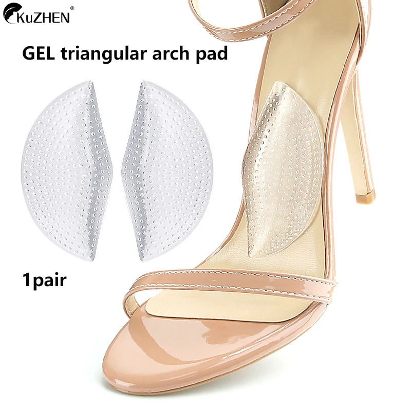 2Pcs Clear Silicone Gel Arch Support Shoe Inserts Foot Wedge Cushion Pads Pain Relief Flat Feet Insoles Foot Protection Pad