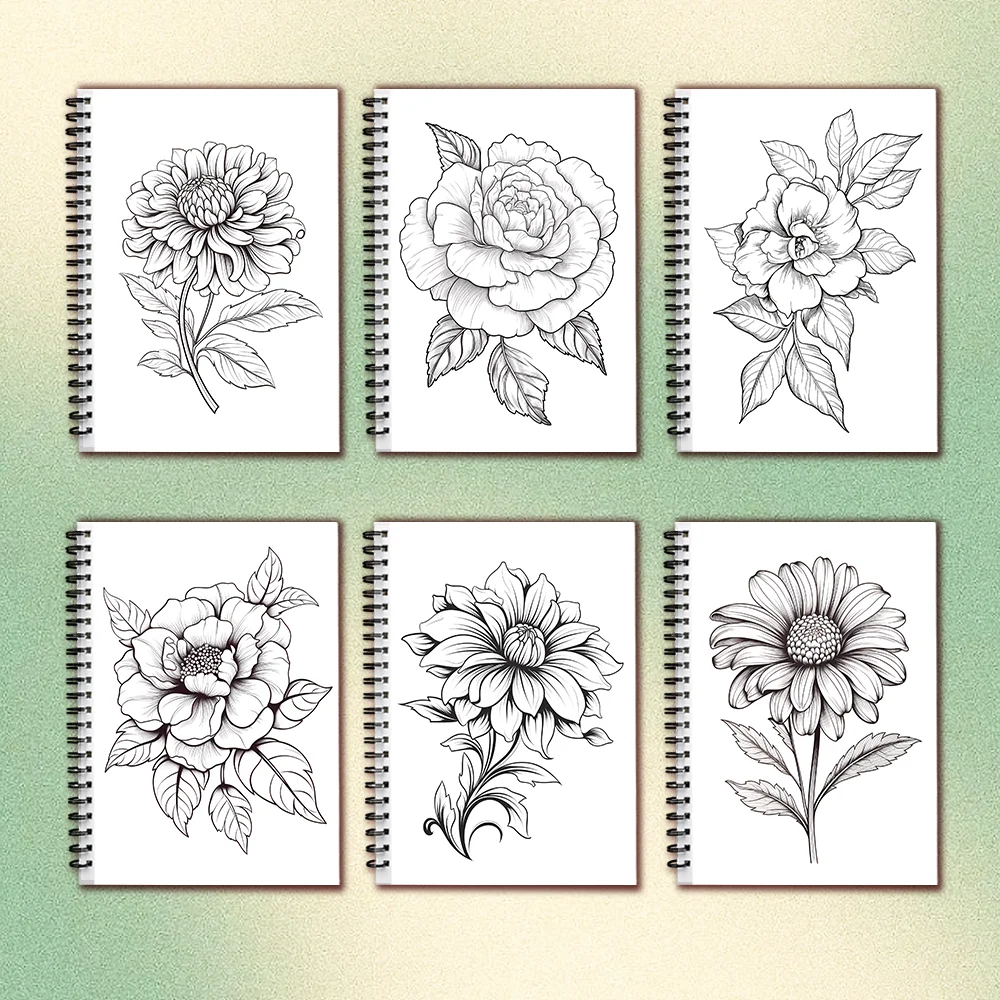 Spiral Coloring book -30 Sheets adult coloring book, 11.2x 8.3 inches, 100g thick paper, drawing book, homecoming holiday gift